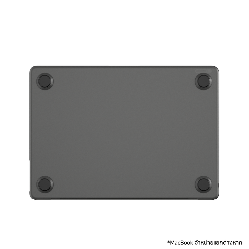 เคส Edge Hardshell สำหรับ MacBook Air 13 นิ้ว (M3, 2024) สี Black มีฐานยางกันลื่น จากแบรนด์ INCASE
