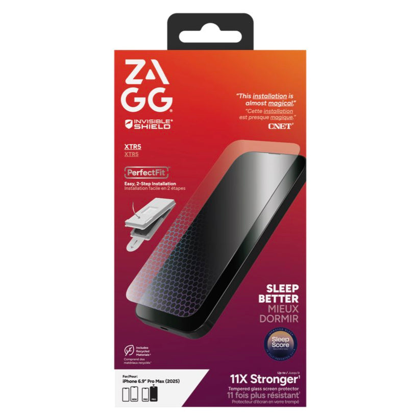 ฟิล์มกระจกกันรอย INVISIBLESHIELD Glass XTR5 สำหรับ iPhone 17 Pro Max แข็งแรงกว่า 11 เท่า ลดแสงฟ้า ป้องกันรอย ครอบคลุมเต็มจอ ติดตั้งง่าย