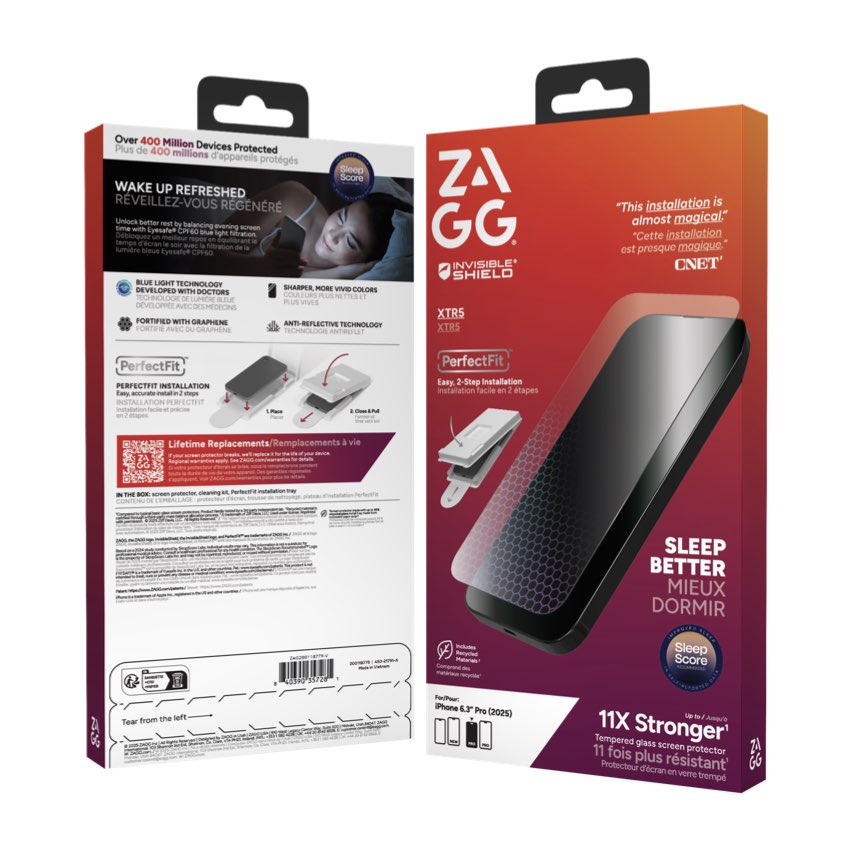 ฟิล์มกระจก iPhone 17 Pro รุ่น Glass XTR5 จาก INVISIBLESHIELD ป้องกันรอยขีดข่วน แข็งแรง ทนทาน ลดแสงฟ้า ครอบคลุมเต็มจอ