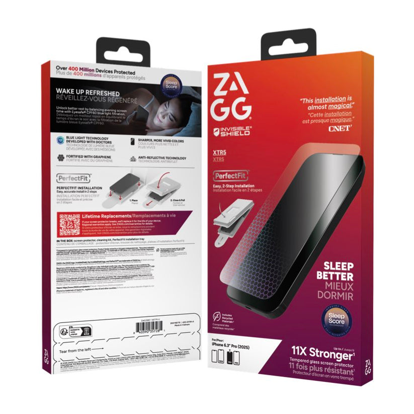 ฟิล์มกระจก iPhone 17 Pro รุ่น Glass XTR5 จาก INVISIBLESHIELD ป้องกันรอยขีดข่วน แข็งแรง ทนทาน ลดแสงฟ้า ครอบคลุมเต็มจอ