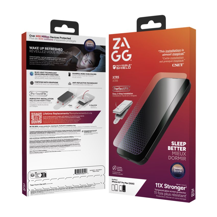 ฟิล์มกระจก iPhone 17 Pro Max รุ่น Glass XTR5 จาก INVISIBLESHIELD ป้องกันรอยขีดข่วน แข็งแรง ทนทาน ลดแสงฟ้า ครอบคลุมเต็มจอ