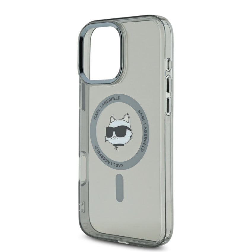 iPhone 16 Pro Case Karl Choupette Head MagSafe - Black