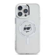 เคสไอโฟน Choupette Head รองรับ MagSafe สำหรับ iPhone 16 Pro สี White จากแบรนด์ KARL LAGERFELD