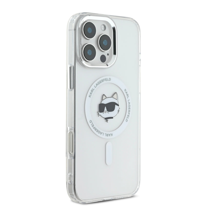 KARL Choupette Head Mag Case for iPhone 16 Pro - White