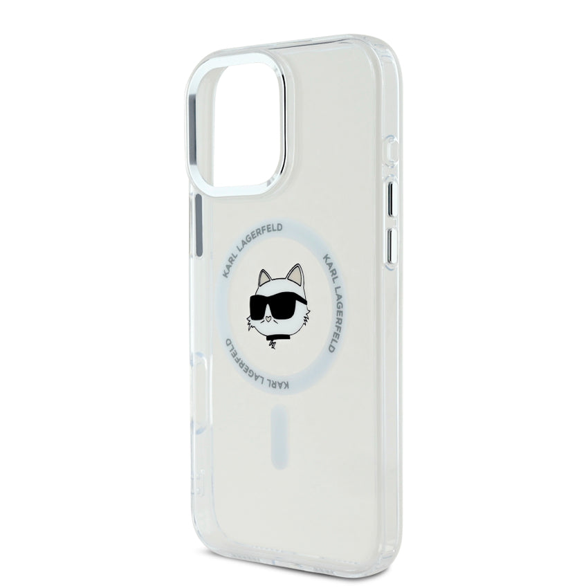 KARL Choupette Head Mag Case for iPhone 16 Pro - White