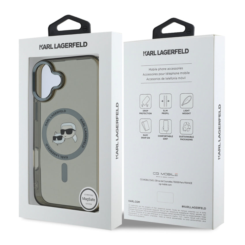 iPhone 16 Case Karl Karl-Choupette Head MagSafe - Black