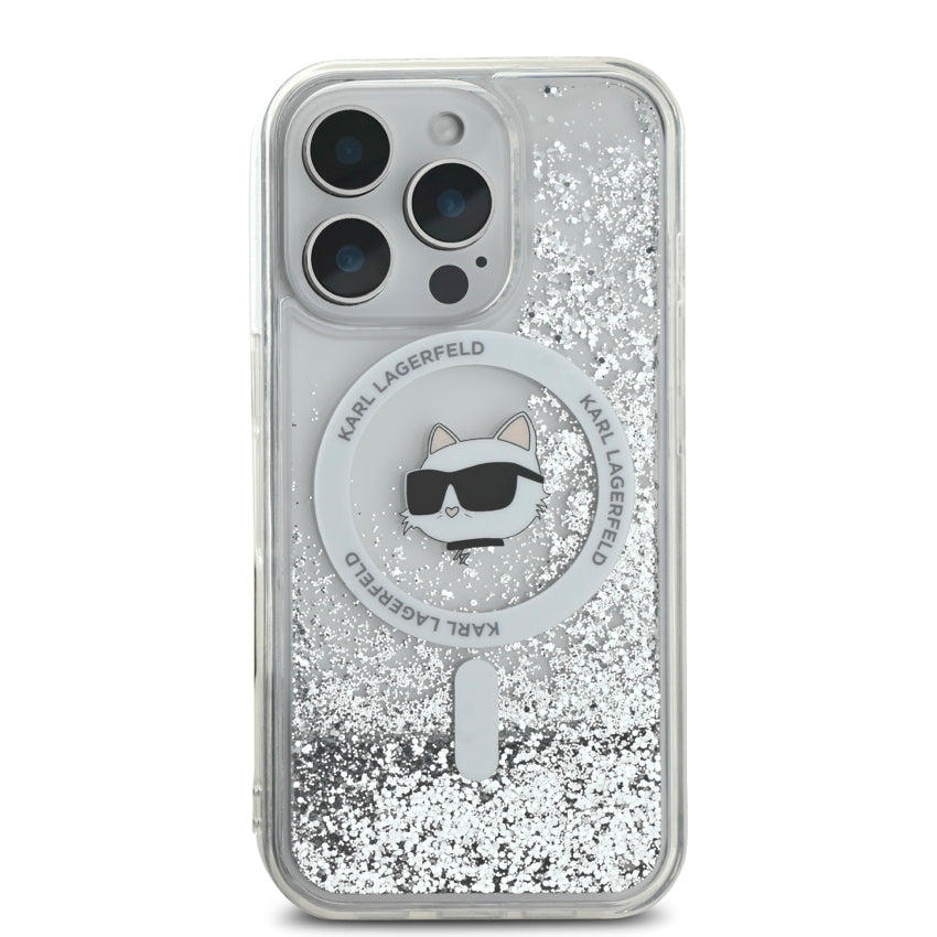 เคส Choupette Head รองรับ MagSafe สำหรับ iPhone 16 Pro สี Transparent จากแบรนด์ KARL LAGERFELD