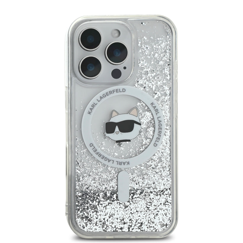 เคส Choupette Head รองรับ MagSafe สำหรับ iPhone 16 Pro สี Transparent จากแบรนด์ KARL LAGERFELD