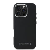 เคส MagSafe PU Full Wrapped สำหรับ iPhone 16 Pro สี Black แบรนด์ KARL LAGERFELD