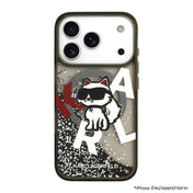 เคสกันกระแทก KARL Scattered Choupette Liquid Glitter MagSafe สำหรับ iPhone 17 Pro ดีไซน์หรูหรา ปกป้องรอบด้าน เข้าถึงพอร์ตง่าย รองรับชาร์จไร้สาย