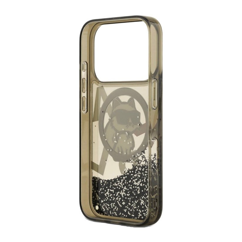 เคสกันกระแทก KARL Scattered Choupette Liquid Glitter MagSafe สำหรับ iPhone 17 Pro ดีไซน์หรูหรา ปกป้องรอบด้าน เข้าถึงพอร์ตง่าย รองรับชาร์จไร้สาย