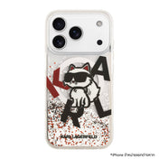 KARL Scattered Choupette Liquid Glitter MagSafe Case for iPhone 17 Pro - Transparent