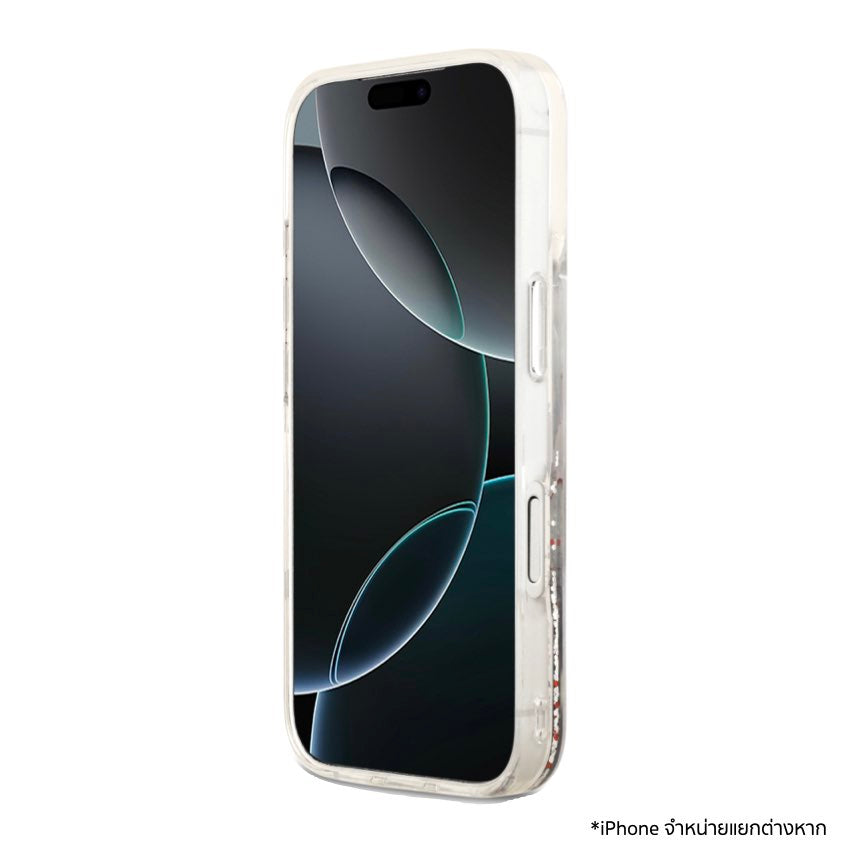 KARL Scattered Choupette Liquid Glitter MagSafe Case for iPhone 17 Pro - Transparent