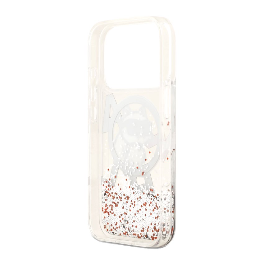KARL Scattered Choupette Liquid Glitter MagSafe Case for iPhone 17 Pro - Transparent