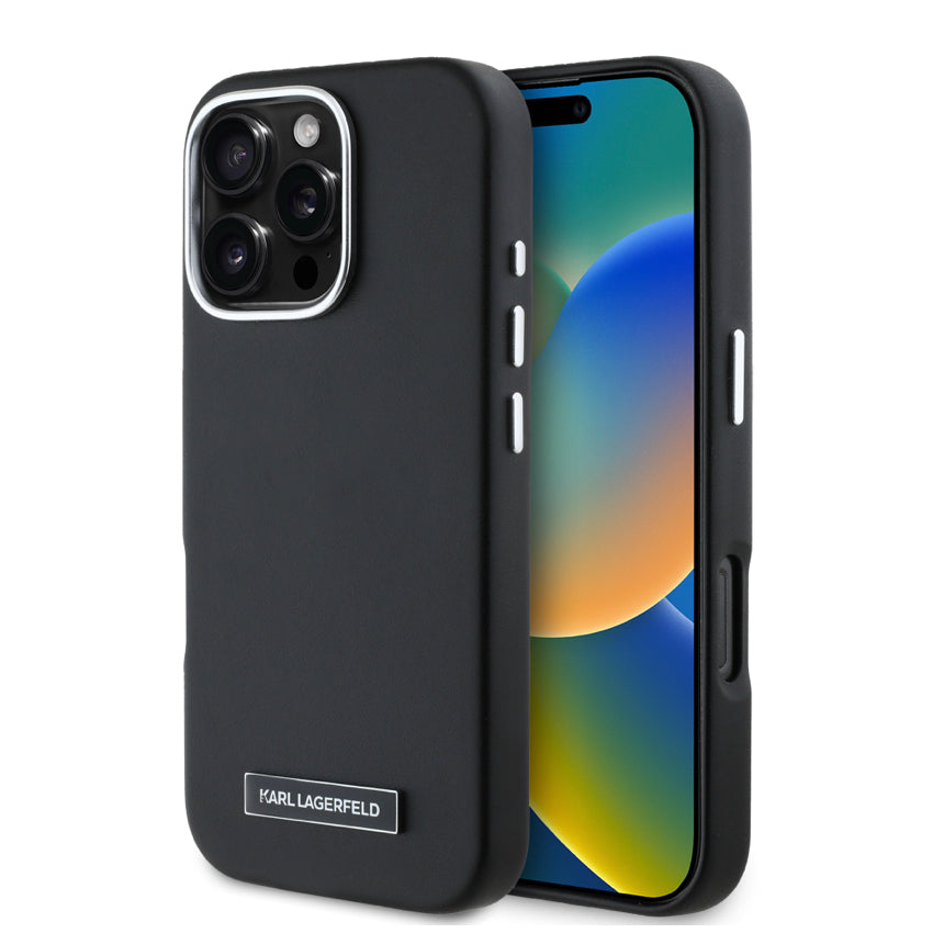 KARL MagSafe PU Full Wrapped Case for iPhone 16 Pro - Black