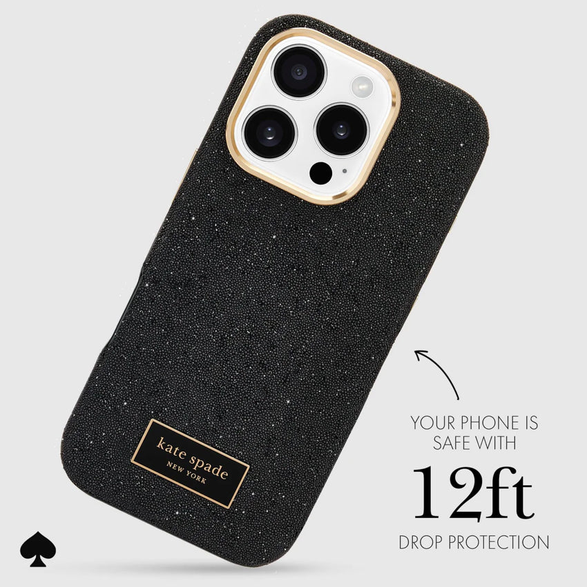 เคสกันกระแทก iPhone 16 Pro Kate Spade Crystal Pave MagSafe สี Nightfall