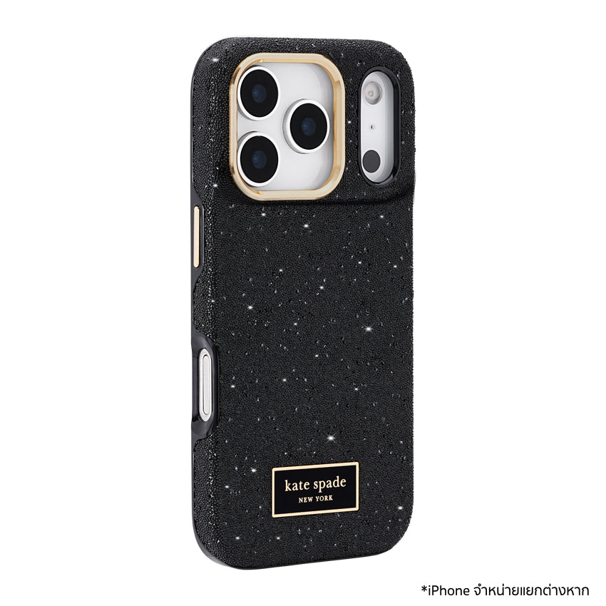 เคสไอโฟน Crystal Pave MagSafe สำหรับ iPhone 17 Pro สี Nightfall กันกระแทก แบรนด์ KATE SPADE