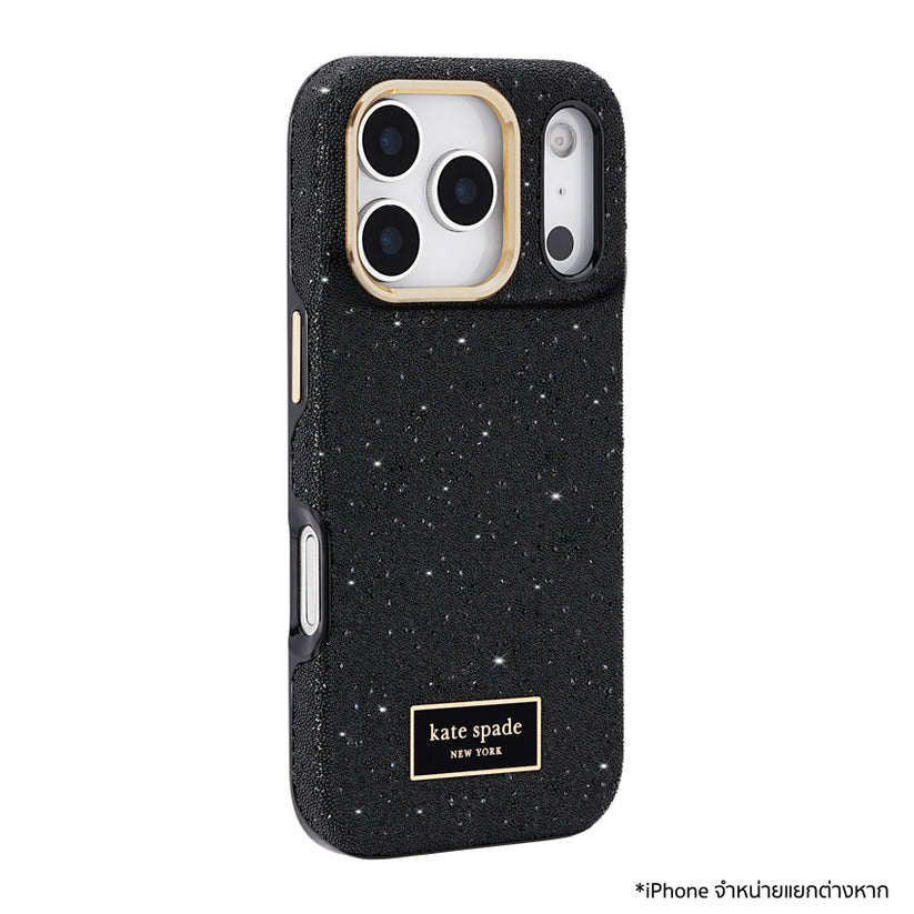 เคสไอโฟน Crystal Pave MagSafe สำหรับ iPhone 17 Pro สี Nightfall กันกระแทก แบรนด์ KATE SPADE