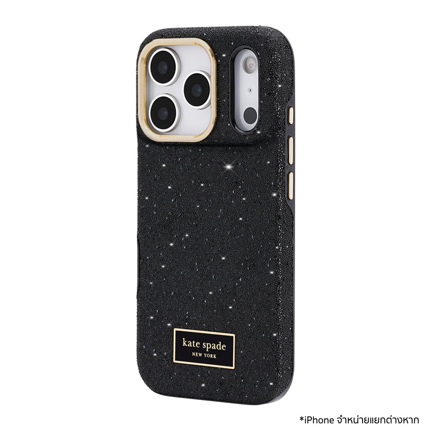 เคสไอโฟน Crystal Pave MagSafe สำหรับ iPhone 17 Pro สี Nightfall กันรอยขีดข่วน แบรนด์ KATE SPADE