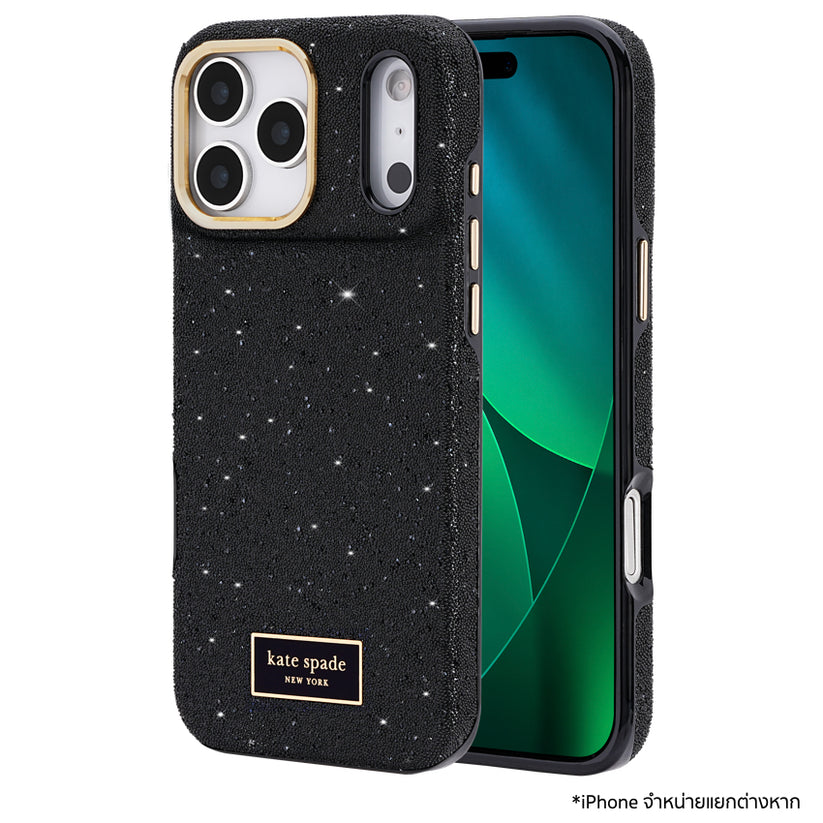 เคสไอโฟน Crystal Pave MagSafe สำหรับ iPhone 17 Pro Max สี Nightfall กันกระแทก 12 ฟุต แบรนด์ KATE SPADE