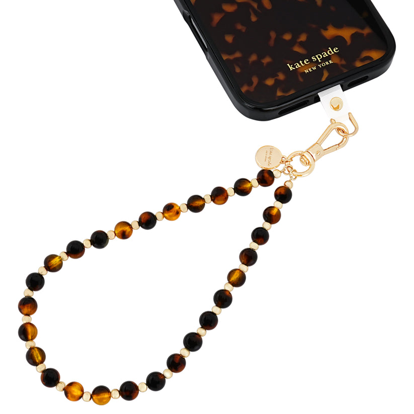 สายคล้องข้อมือ Phone Charm ลาย Tortoise ทันสมัย แบรนด์ KATE SPADE