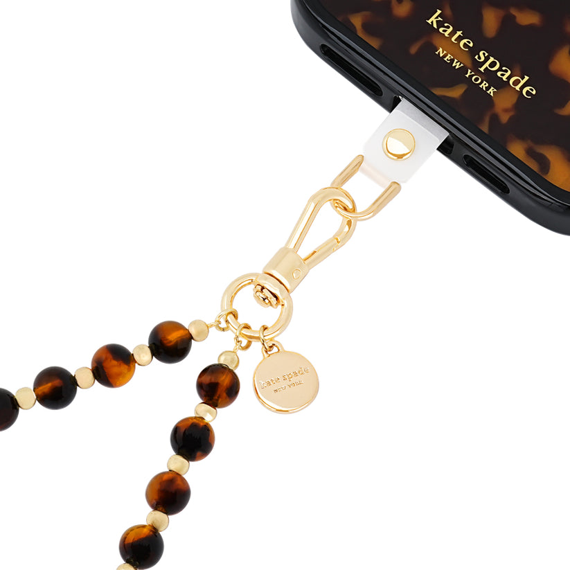 สายคล้องข้อมือ Phone Charm ลาย Tortoise  ใช้งานง่าย แบรนด์ KATE SPADE