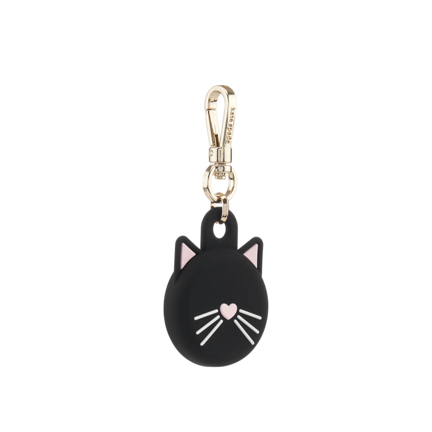 KATE SPADE Protective AirTag Keychain Holder - Black Cat
