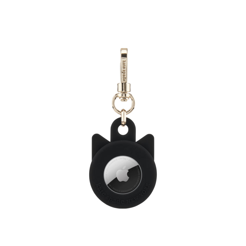 KATE SPADE Protective AirTag Keychain Holder - Black Cat
