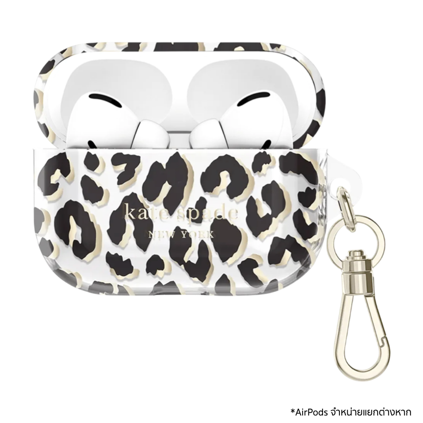 เคสกันกระแทก Protective สำหรับ AirPods Pro รุ่นที่ 1/2 สี City Leopard Black จากแบรนด์ KATE SPADE