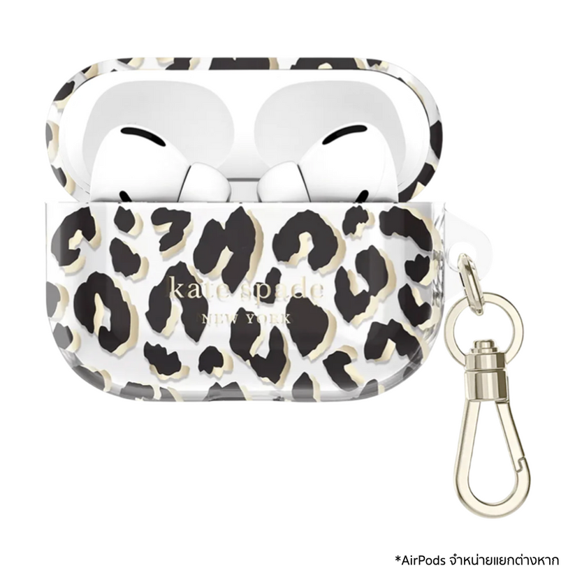เคสกันกระแทก Protective สำหรับ AirPods Pro รุ่นที่ 1/2 สี City Leopard Black จากแบรนด์ KATE SPADE