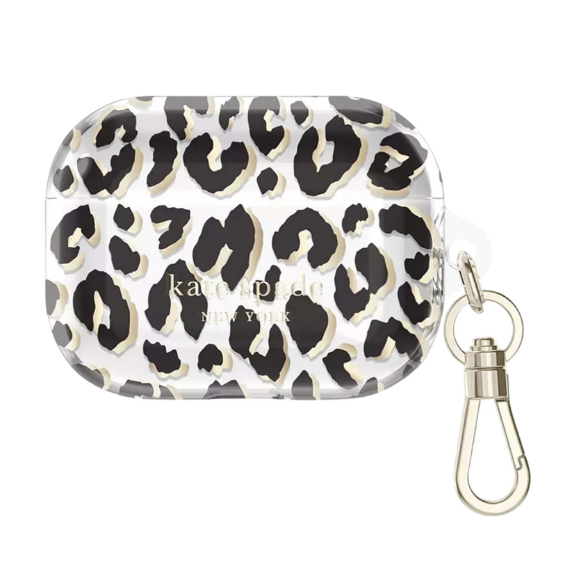 เคสกันกระแทก Protective สำหรับ AirPods Pro รุ่นที่ 1/2 สี City Leopard Black ดีไซน์สวย จากแบรนด์ KATE SPADE