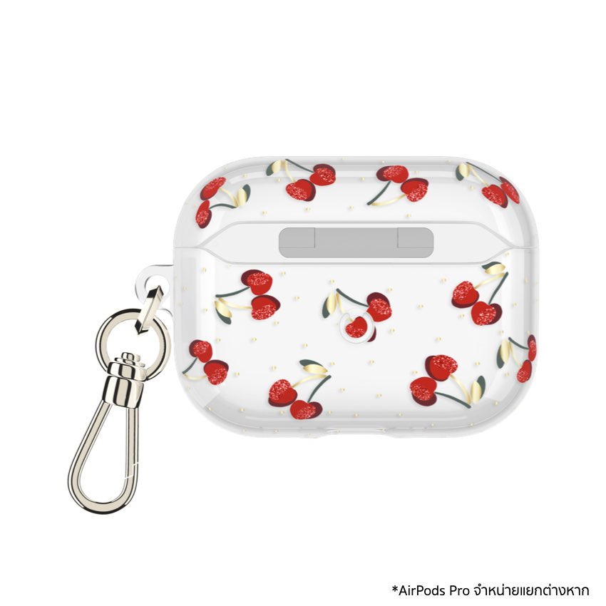 เคสกันกระแทก AirPods Pro 3 จาก Kate Spade New York ลายเชอร์รี่ระยิบระยับ ปกป้องหูฟังอย่างมีสไตล์ มาพร้อมคลิปโลหะหรูหราใช้งานสะดวก