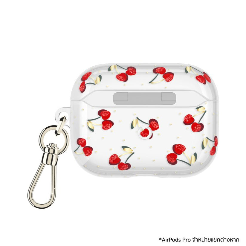 เคสกันกระแทก AirPods Pro 3 จาก Kate Spade New York ลายเชอร์รี่ระยิบระยับ ปกป้องหูฟังอย่างมีสไตล์ มาพร้อมคลิปโลหะหรูหราใช้งานสะดวก