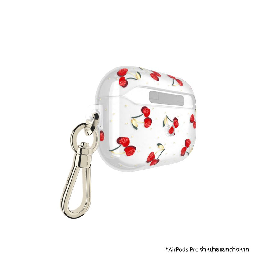 เคสกันกระแทก AirPods Pro 3 จาก Kate Spade New York ลายเชอร์รี่ระยิบระยับ ปกป้องหูฟังอย่างมีสไตล์ มาพร้อมคลิปโลหะหรูหราใช้งานสะดวก