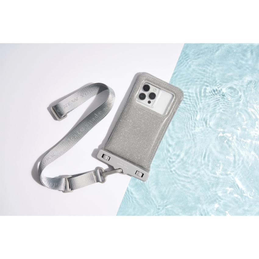 ซองใส่โทรศัพท์มือถือกันนํ้า Kate Spade Pouch - Silver Glitter