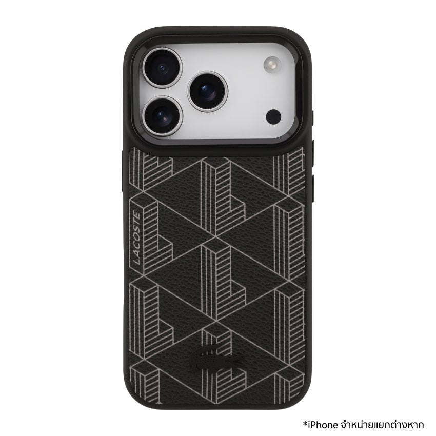 เคส LACOSTE Hard PVC Monogramme with Stand MagSafe สำหรับ iPhone 17 Pro ดีไซน์หรู ปกป้องรอบด้าน บางเบา จับถนัดมือ เข้าถึงทุกพอร์ตได้ง่าย