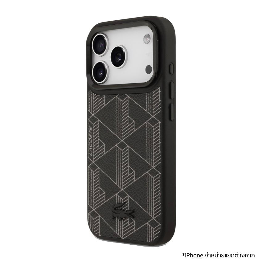 เคส LACOSTE Hard PVC Monogramme with Stand MagSafe สำหรับ iPhone 17 Pro ดีไซน์หรู ปกป้องรอบด้าน บางเบา จับถนัดมือ เข้าถึงทุกพอร์ตได้ง่าย