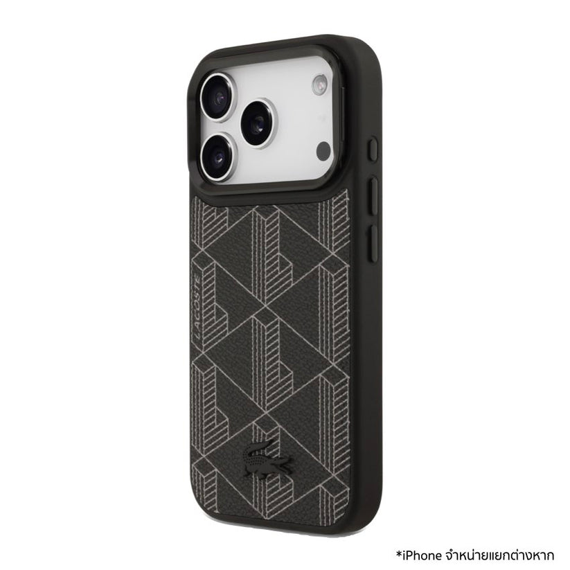เคส LACOSTE Hard PVC Monogramme with Stand MagSafe สำหรับ iPhone 17 Pro ดีไซน์หรู ปกป้องรอบด้าน บางเบา จับถนัดมือ เข้าถึงทุกพอร์ตได้ง่าย