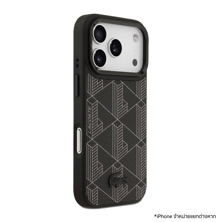 เคส LACOSTE Hard PVC Monogramme with Stand MagSafe สำหรับ iPhone 17 Pro ดีไซน์หรู ปกป้องรอบด้าน บางเบา จับถนัดมือ เข้าถึงทุกพอร์ตได้ง่าย