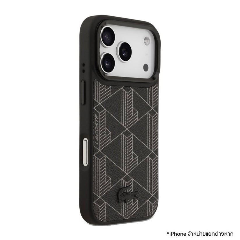 เคส LACOSTE Hard PVC Monogramme with Stand MagSafe สำหรับ iPhone 17 Pro ดีไซน์หรู ปกป้องรอบด้าน บางเบา จับถนัดมือ เข้าถึงทุกพอร์ตได้ง่าย