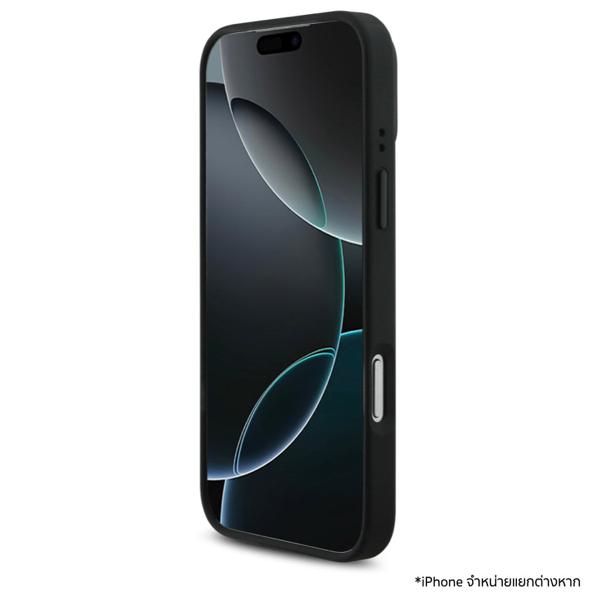 iPhone 17 Pro Max Case Lacoste Monogramme with Stand MagSafe - Black