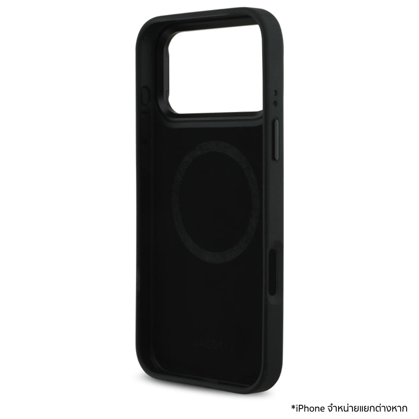 iPhone 17 Pro Max Case Lacoste Monogramme with Stand MagSafe - Black