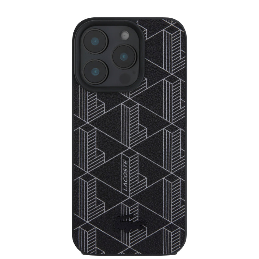 เคสกันกระแทก iPhone 16 Pro Lacoste MagSafe Hard Case PVC Monogram สี Black