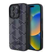 เคสกันกระแทก iPhone 16 Pro Lacoste MagSafe Hard Case PVC Monogram สี Navy