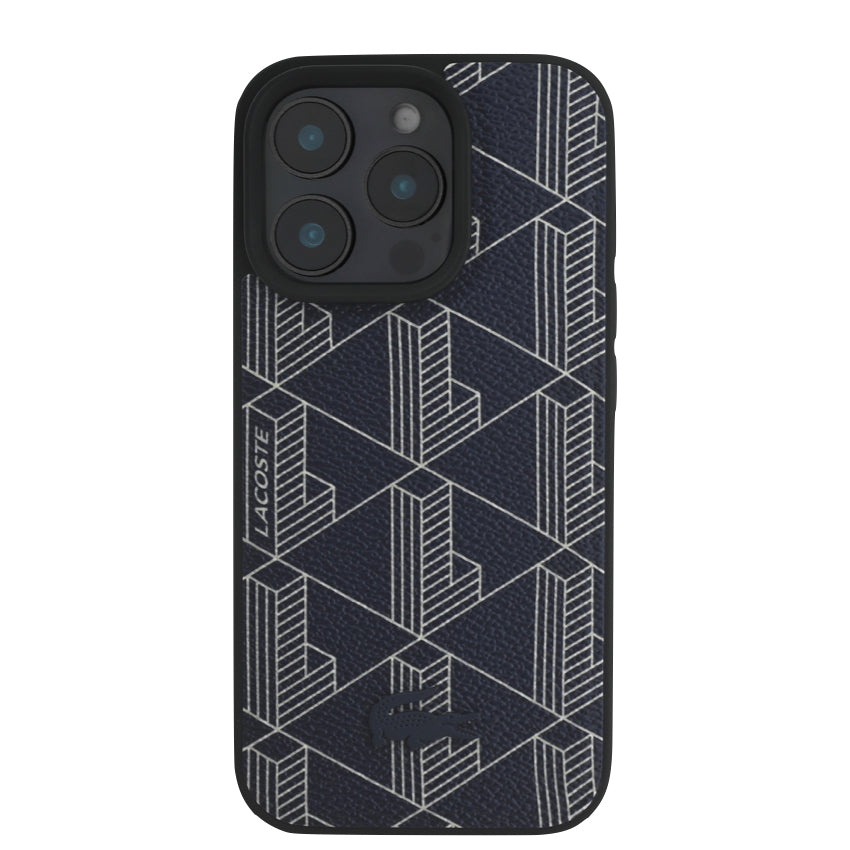 เคสกันกระแทก iPhone 16 Pro Lacoste MagSafe Hard Case PVC Monogram สี Navy