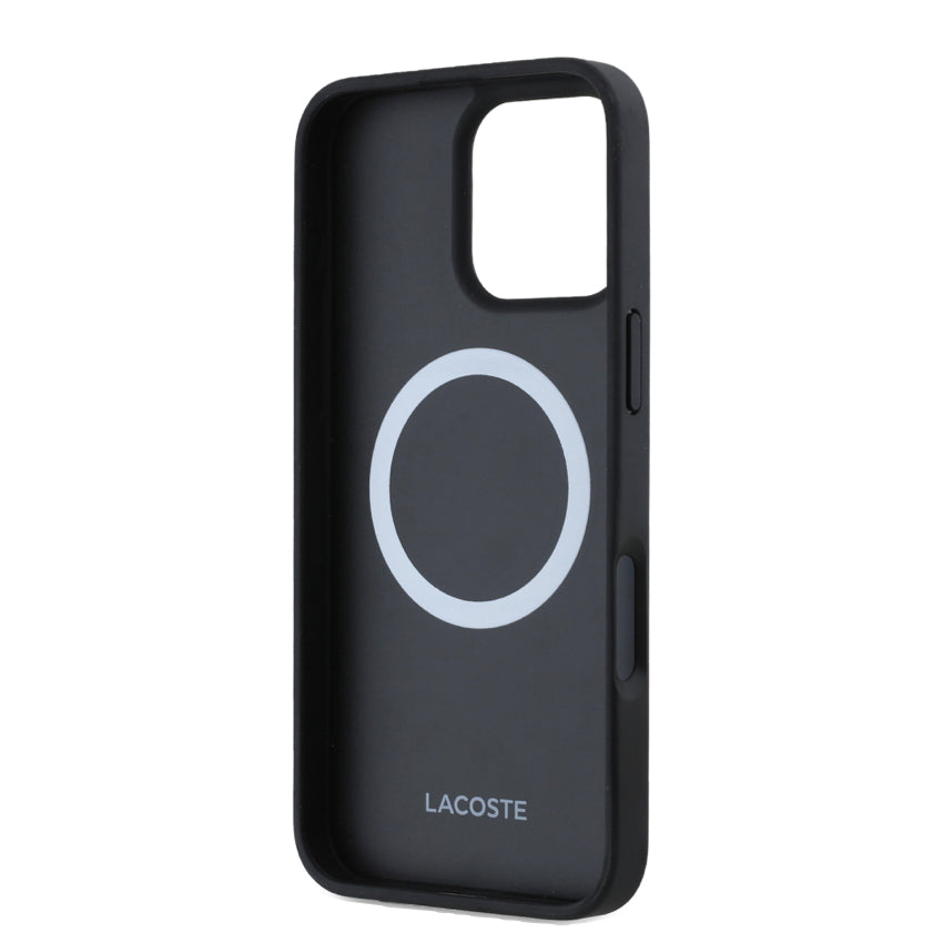 เคสกันกระแทก iPhone 16 Pro Lacoste MagSafe Hard Case PVC Monogram สี Navy