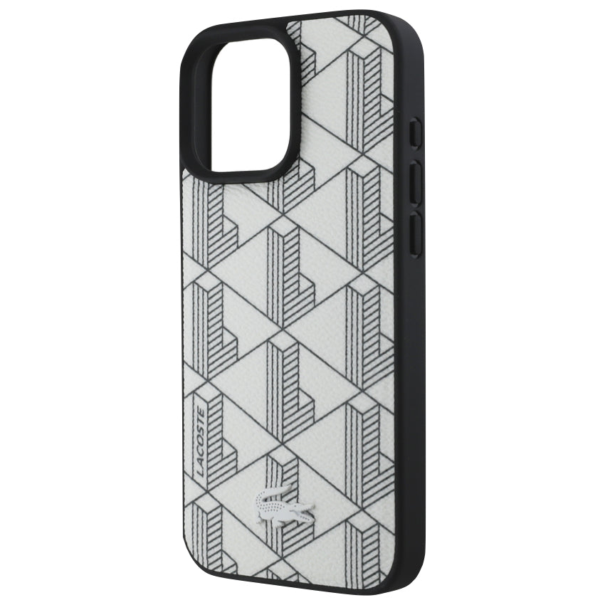 เคสกันกระแทก iPhone 16 Pro Max Lacoste MagSafe Hard Case PVC Monogram สี Farine