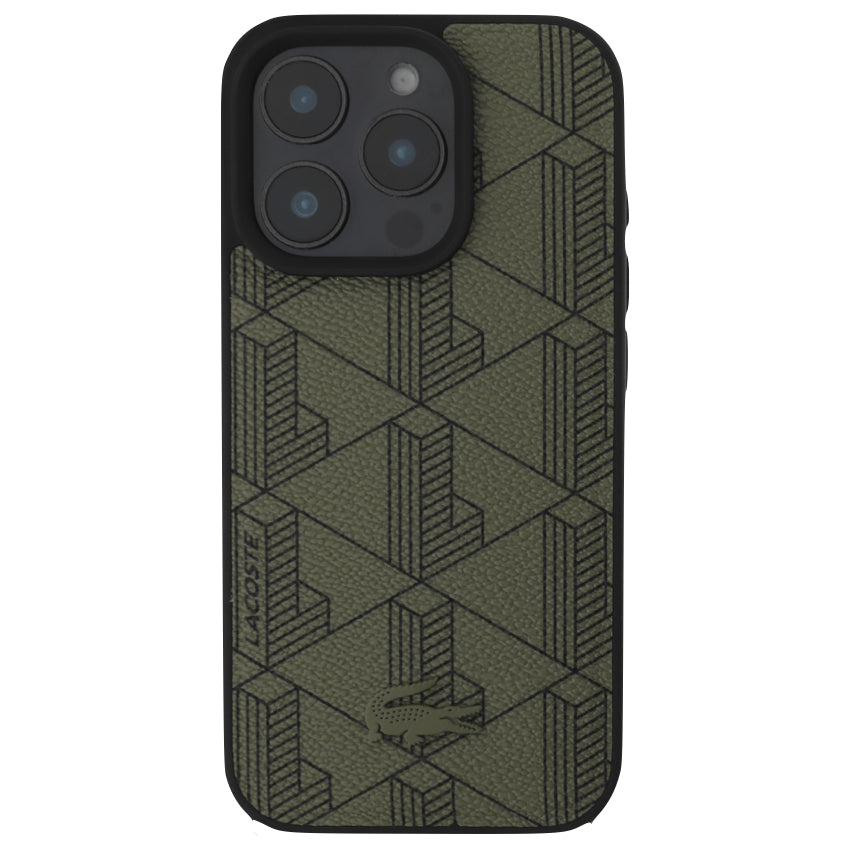 เคสกันกระแทก iPhone 16 Pro Max Lacoste MagSafe Hard Case PVC Monogram สี Khaki