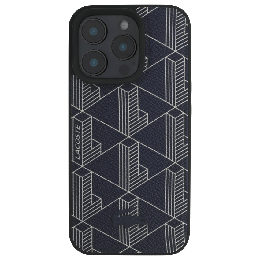 เคสกันกระแทก iPhone 16 Pro Max Lacoste MagSafe Hard Case PVC Monogram สี Navy
