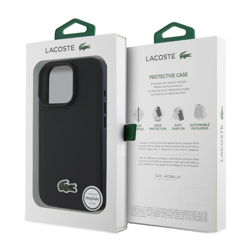 เคสกันกระแทก Lacoste iPhone 16 Pro MagSafe Hard สี Black